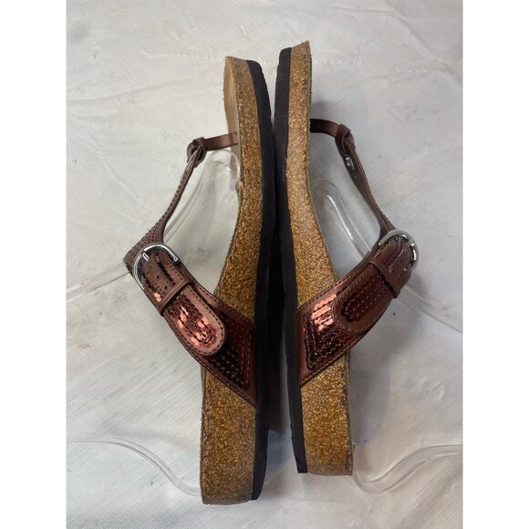 Euro Wellness Balance Sandals Brown Sequin GUC 8.5 Women's - Picture 7 of 7